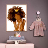4-princess-theme-nursery-childrens-wall-art-for-bedrooms-afro-princess-with-curly-hair